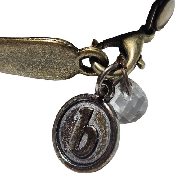 Vintage Brown Leather Floral Cut Out Bracelet Brass Cross Charms Spiritual Boho - Picture 2 of 8